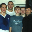 На снимке: слева - Юрий Трутнев, за ним возвышается Александр, в центре стоит чемпионка мира Оля Микиртумова, справа - тренер Пичкунова  Алымов Александр.